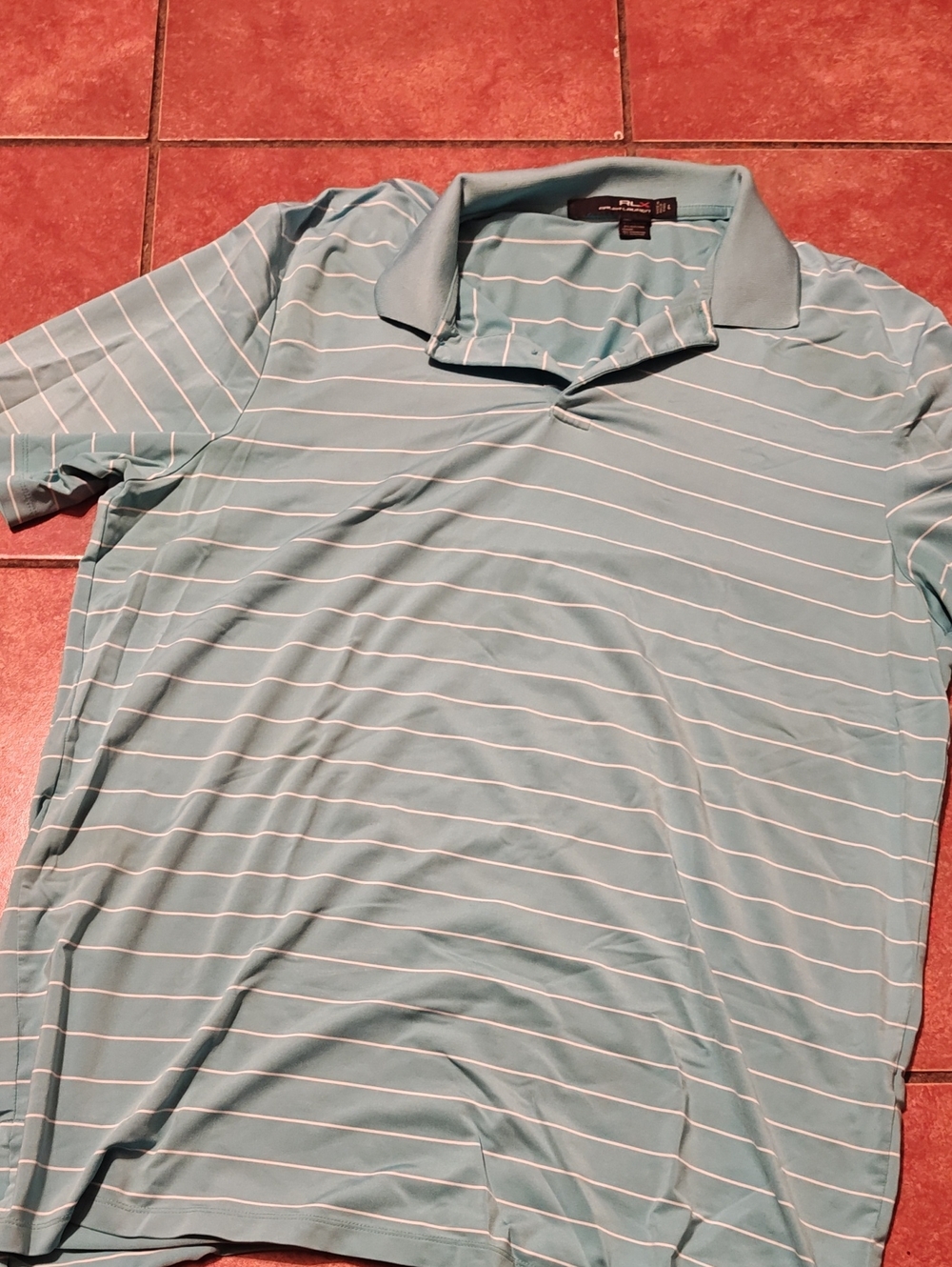 Ralph Lauren Light Blue & White Striped Polo